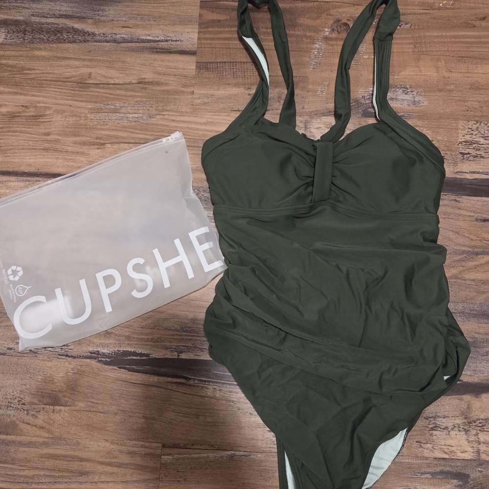 Cupshe Olive Green One-Piece Swimsuit